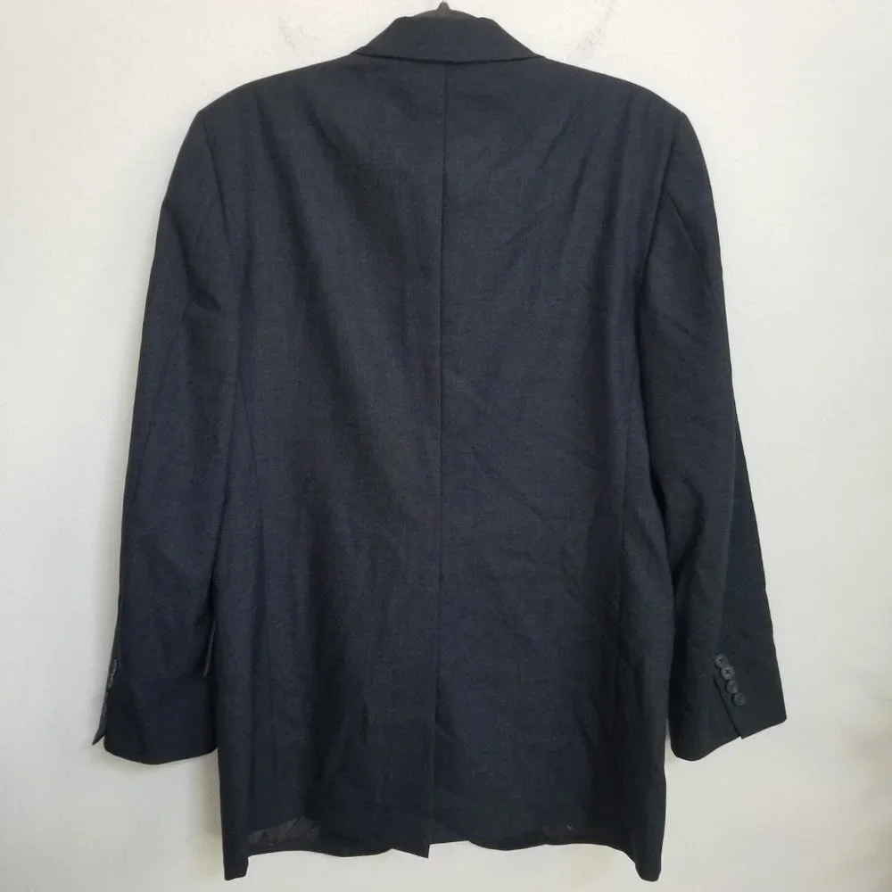 Vintage Christian Dior Dark Blue Navy Sports Coat Pure Virgin Wool Medium - Picture 3 of 6